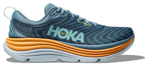 Chaussures Running Hoka One One Gaviota 5 Bleu Orange Homme