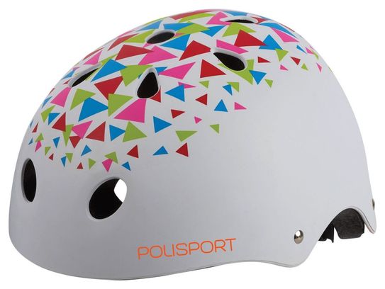 Polisport casque de vélo urban radical triangles blancgoudanje