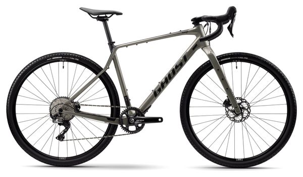 Vélo de Gravel Ghost Asket CF Pro Shimano GRX 12V 700 mm Gris Vert Pearl Light 2025