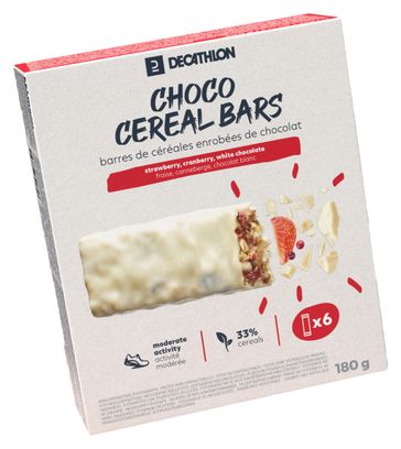 Barres céréales Decathlon Nutrition Chocolat blanc/Fruits rouges - 6x30g
