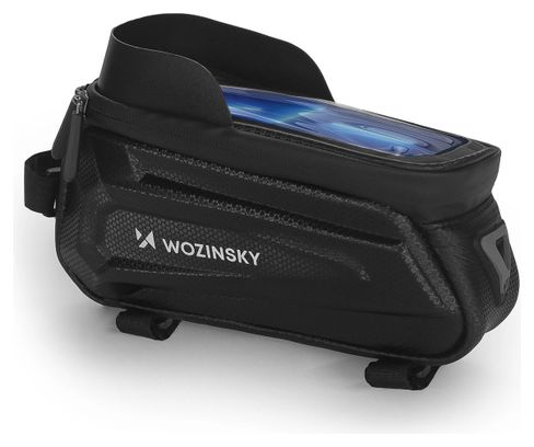 Sacoche de Cadre de Vélo Wozinsky 1 7L avec Housse de Téléphone Noir