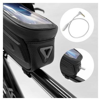 Sacoche de Cadre de Vélo Wozinsky 1 7L avec Housse de Téléphone Noir
