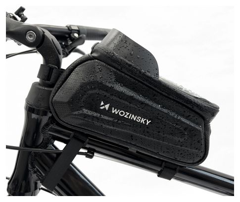 Sacoche de Cadre de Vélo Wozinsky 1 7L avec Housse de Téléphone Noir