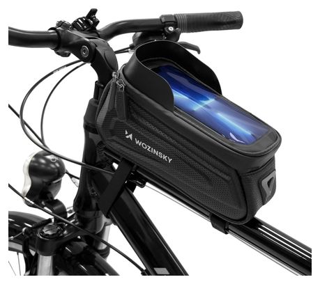 Sacoche de Cadre de Vélo Wozinsky 1 7L avec Housse de Téléphone Noir