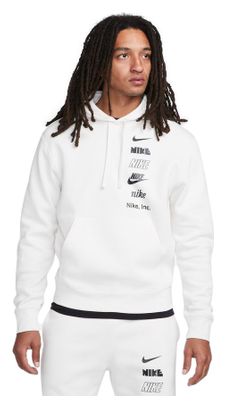 Nike Club Fleece Plus Kapuzenpullover Weiß