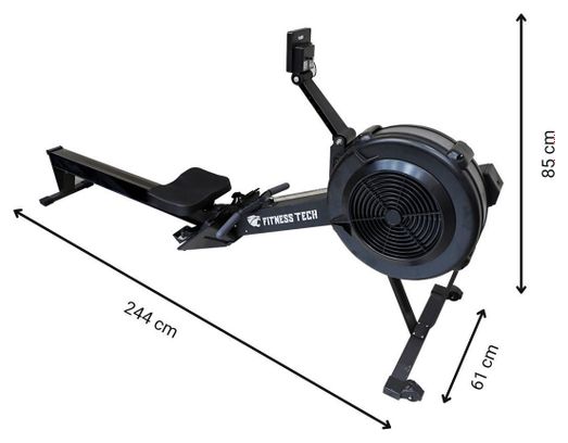 Rameur à air pliable professionnel Fitness Tech
