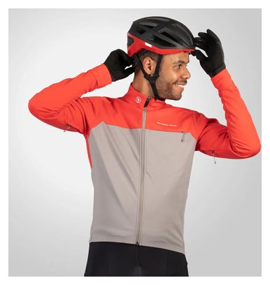 Endura Windchill II Long Sleeve Jacket Red / Grey