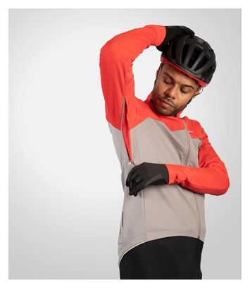 Endura Windchill II Long Sleeve Jacket Red / Grey