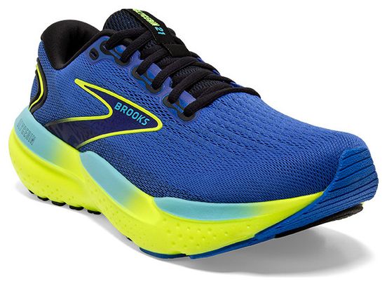 Brooks Glycerin 21 Running Shoes Blue Yellow Men's