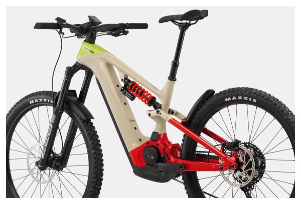 VTT Électrique Tout-Suspendu Cannondale Moterra Neo Carbon LT 1 Shimano XT 12V 750 Wh 29/27.5'' Beige Orange