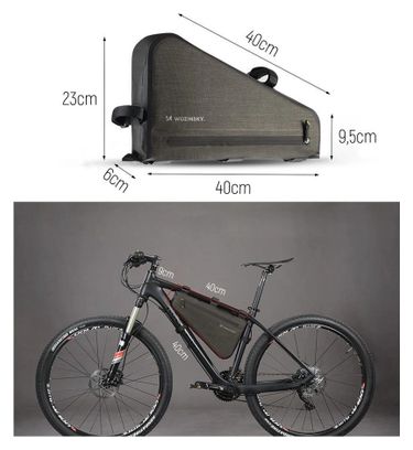 Sacoche de cadre de vélo Wozinsky 3 5 L grise