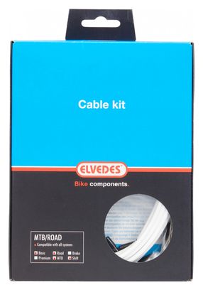 Câbles de Transmission Elvedes Basic Cable Kit Blanc