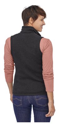 Jersey de mujer Patagonia Better Sweater Negro sin mangas Fleece