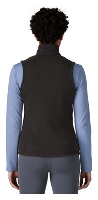 Jersey de mujer Patagonia Better Sweater Negro sin mangas Fleece