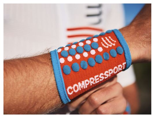 Compressport Sweatbands 3D.Dots Orange/Blue Unisex Wristband