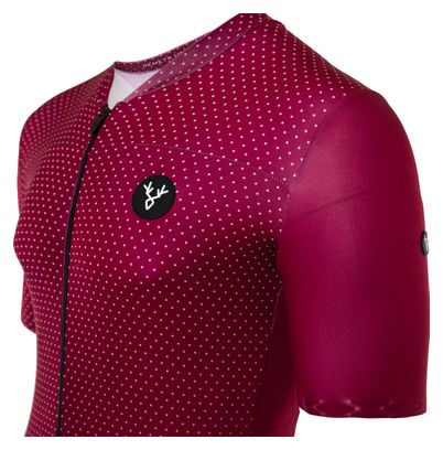 LeBram Korte Mouw Overhemd Bordeaux Fitted