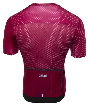 LeBram Korte Mouw Overhemd Bordeaux Fitted