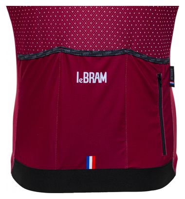 LeBram Korte Mouw Overhemd Bordeaux Fitted