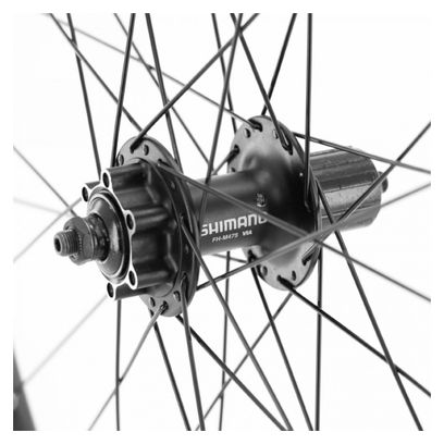 29" maxx 25 disc rueda trasera MTB negra Shimano m475 11-10-9v (compatible tubeless y tubetype) vae - todo terreno llanta exterior de 31mm