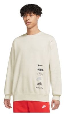 Nike Club Fleece Plus Long Sleeve Top White