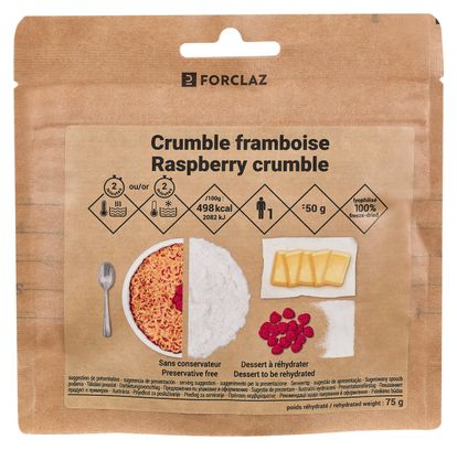 Postre liofilizado FORCLAZ Crumble de Frambuesa 50 g