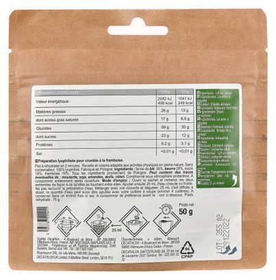 Gefriergetrocknetes Dessert FORCLAZ Crumble Himbeeren 50 g