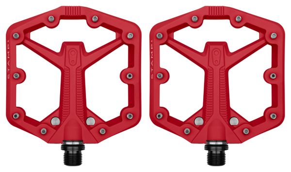 Crankbrothers Stamp 1 Gen 2 - Kleine platte pedalen Rood