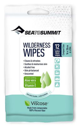 Sea To Summit Wipes 16 x 20cm Pack of 12