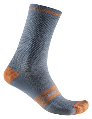 Calcetines Castelli Superleggera Unisex T 18 Azul/Marrón