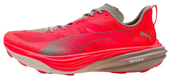 Puma Deviate Nitro Elite Trail Running Shoes, Red/Brown, Men's