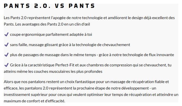 Bottes de Pressothérapie Reboots One Pants 2.0