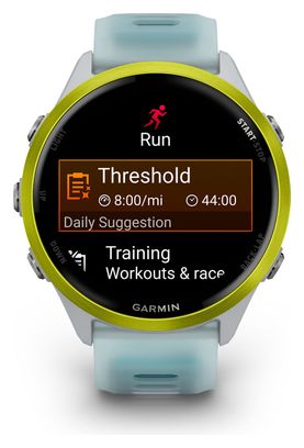 Montre GPS Garmin Forerunner 570 - 47 mm Blanc Jaune Bleu