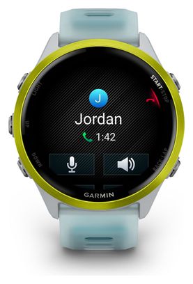 Montre GPS Garmin Forerunner 570 - 47 mm Blanc Jaune Bleu