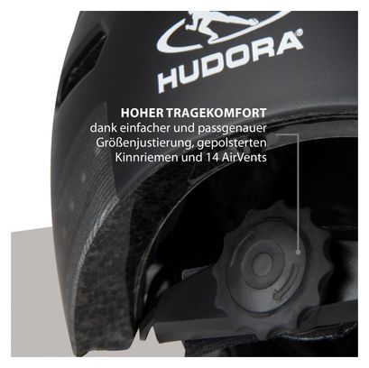 Casque Vélo Hudora avec éclairage intégré