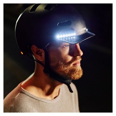 Casque Vélo Hudora avec éclairage intégré
