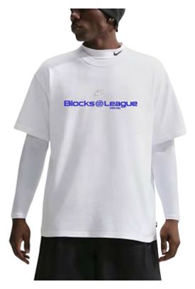 T-Shirt Manches Courtes Nike Blocks League Blanc Homme