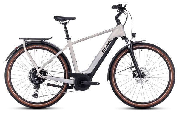 Cube Touring Hybrid Pro 500 Bicicletta ibrida elettrica Shimano Deore 11S 500 Wh 700 mm Argento Perlato 2023