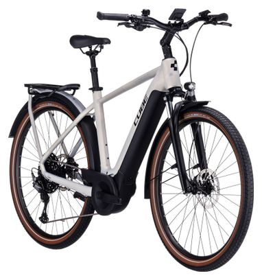 Cube Touring Hybrid Pro 500 Elektro-Hybrid-Fahrrad Shimano Deore 11S 500 Wh 700 mm Pearly Silver 2023