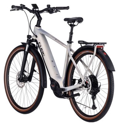 Cube Touring Hybrid Pro 500 Bicicleta Híbrida Eléctrica Shimano Deore 11S 500 Wh 700 mm Plata Nacarada 2023