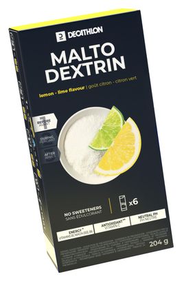 Decathlon Nutrition Peto de bebida de maltodextrina de limón 6x34g