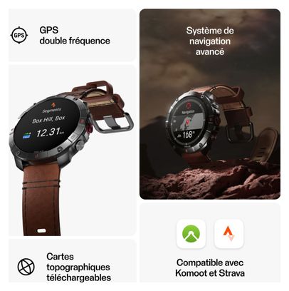 Polar Grit X2 Pro Titan GPS Watch Titan Gray Brown