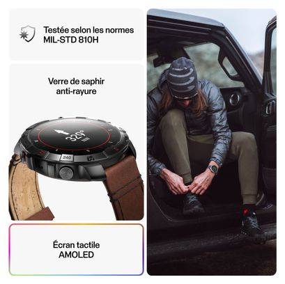 Polar Grit X2 Pro Titan GPS Watch Titan Gray Brown