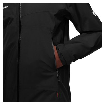 Chaqueta impermeable con capucha Mammut Convey Tour Hs Negra