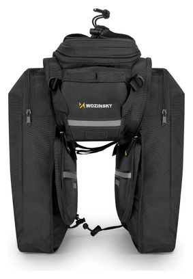 Sacoche vélo spacieux 35L Noir