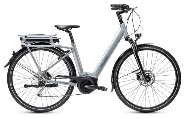 Peugeot eC01 D9 Plus Shimano Alivio 9V 500 Wh Light Grey 2022 Electric City Bike
