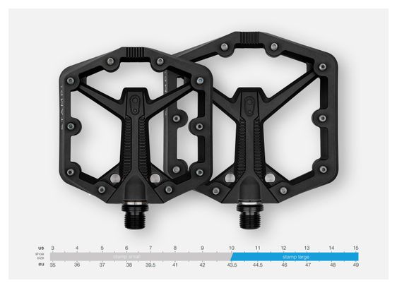 Crankbrothers Stamp 1 Gen 2 - Pedali piatti grandi Nero