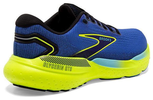 Brooks Glycerin GTS 21 Running Shoes Blue Yellow Men's