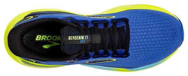Brooks Glycerin GTS 21 Zapatillas de Running Azul Amarillo Hombre