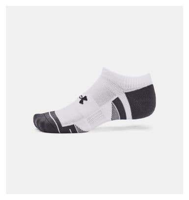 3 paar Under Armour Performance Tech Invisible Socks Wit Unisex