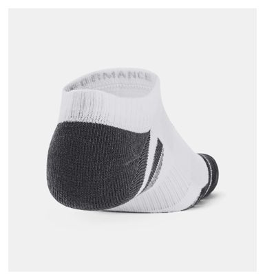 3 Pairs of Under Armour Performance Tech Invisible Socks White Unisex